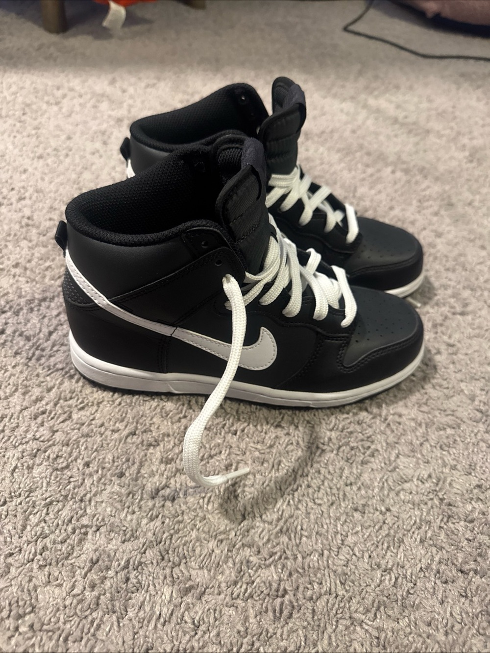 Nike Kids Black and White High-Top Sneakers